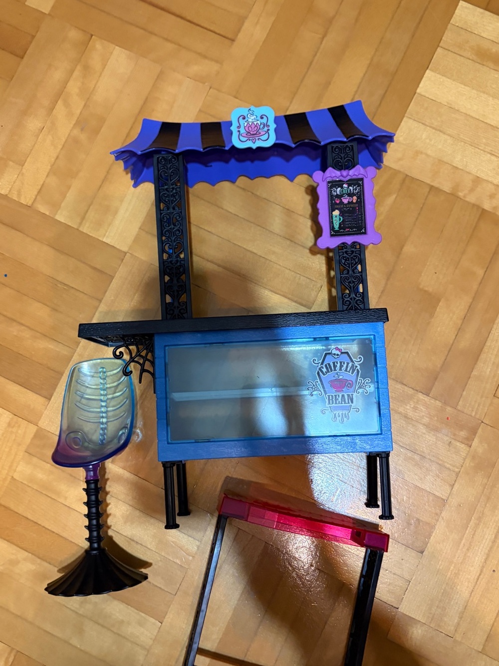 monster high Blue and Purple Coffin Bean Play Kiosk